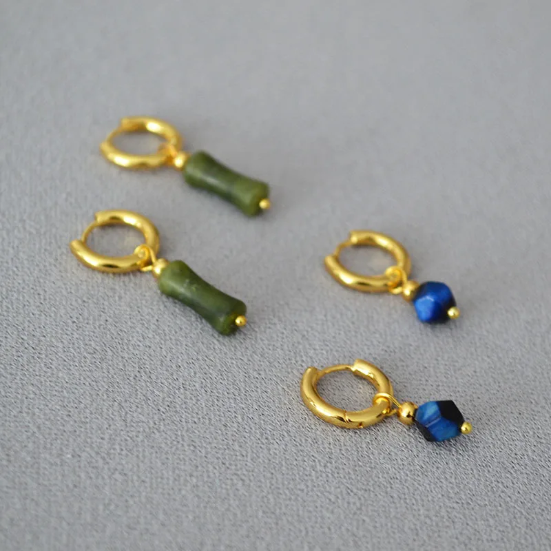 Trend New Chinese Style, Niche Fashion, Simple Olive Green Jade Bamboo Knot Rhyme Earrings, National Style Retro Small Hoops
Trend New Chinese Style, Niche Fashion, Simple Olive Green Jade Bamboo Knot Rhyme Earrings, National Style Retro Small Hoops