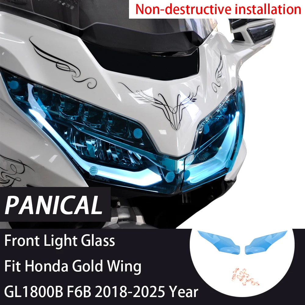 For Honda Goldwing GL1800 GL180B F6B 2018-2025 Panical Front Headlight Protection Glass Orange Light Gray Blue Transparent
For Honda Goldwing GL1800 GL180B F6B 2018-2025 Panical Front Headlight Protection Glass Orange Light Gray Blue Transparent