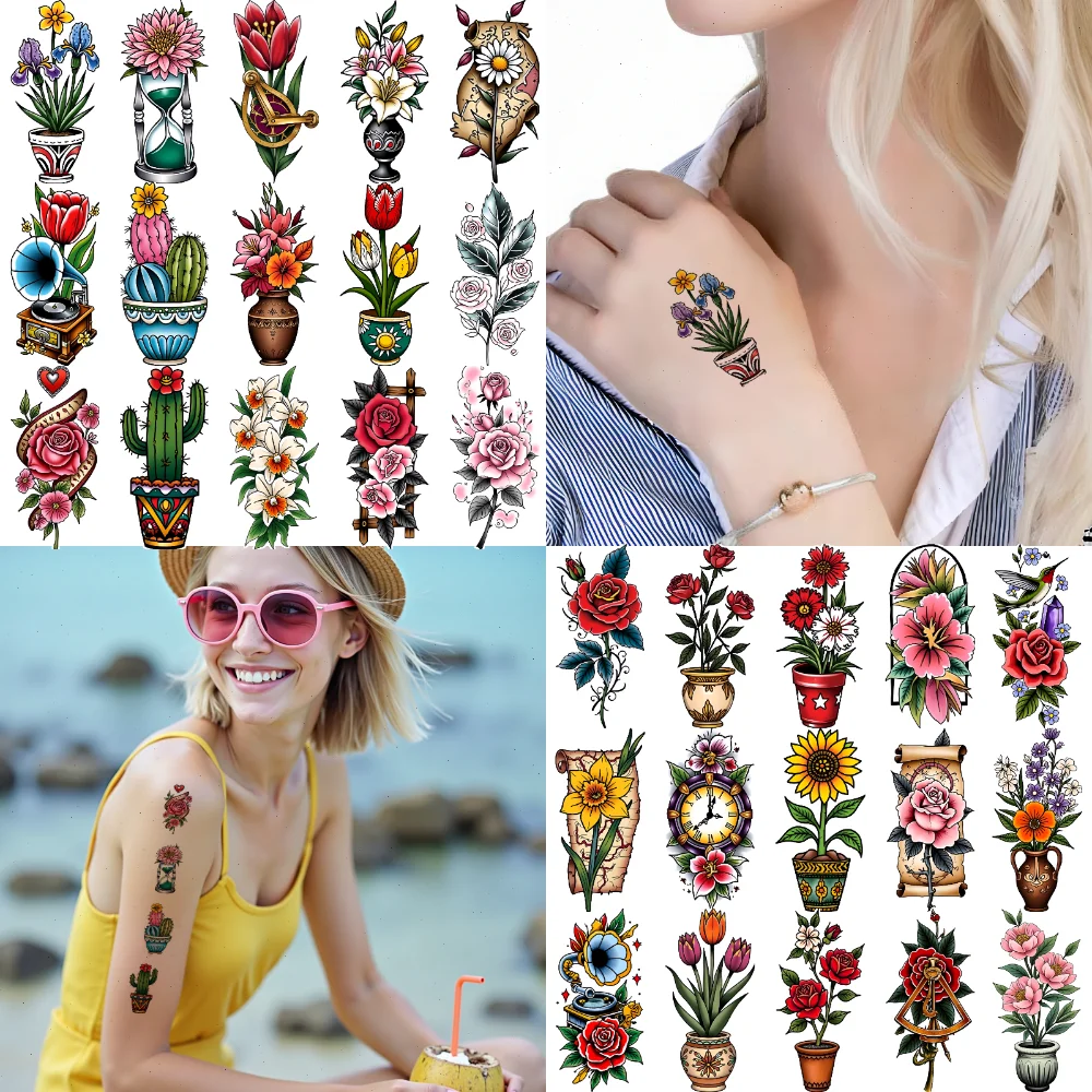 63 шт. временные татуировки ботанический дизайн временные татуировки наклейки цветочные мотивы новая школа традиционные для женщин взрослых мужчин 
63 шт. временные татуировки ботанический дизайн временные татуировки наклейки цветочные мотивы новая школа традиционные для женщин взрослых мужчин