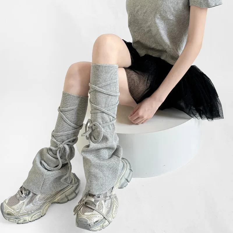 Flared Y2K Leg Warmers with Lace-Up Straps Causl Korean Fashion Solid Color Scrunch Design Japanese Street Style Spring Autumn
Flared Y2K Leg Warmers with Lace-Up Straps Causl Korean Fashion Solid Color Scrunch Design Japanese Street Style Spring Autumn