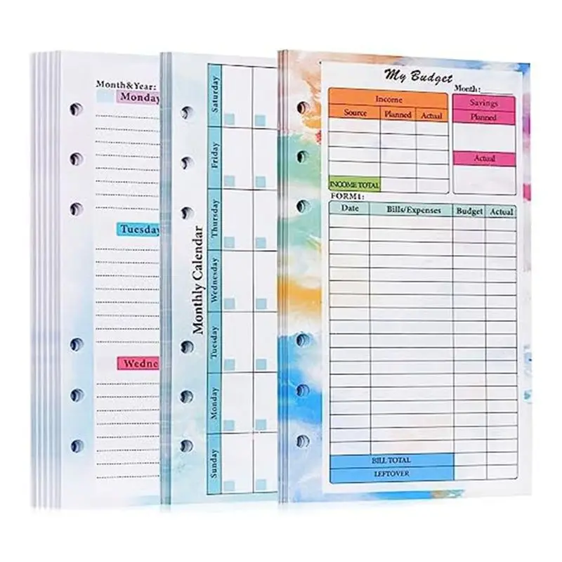 A01E-82 Sheets A6 Budget Planner Refill Notepad Planner Notepad 6 Hole For A6 Binder Cover Save A
A01E-82 Sheets A6 Budget Planner Refill Notepad Planner Notepad 6 Hole For A6 Binder Cover Save A