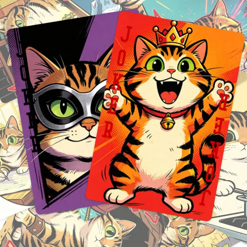 54 Piece Premium Quality Poker Deck, Cute Cat Castle Themed, Adult-Exclusive Creative Card Set Ideal for Family Game Nights
54 Piece Premium Quality Poker Deck, Cute Cat Castle Themed, Adult-Exclusive Creative Card Set Ideal for Family Game Nights