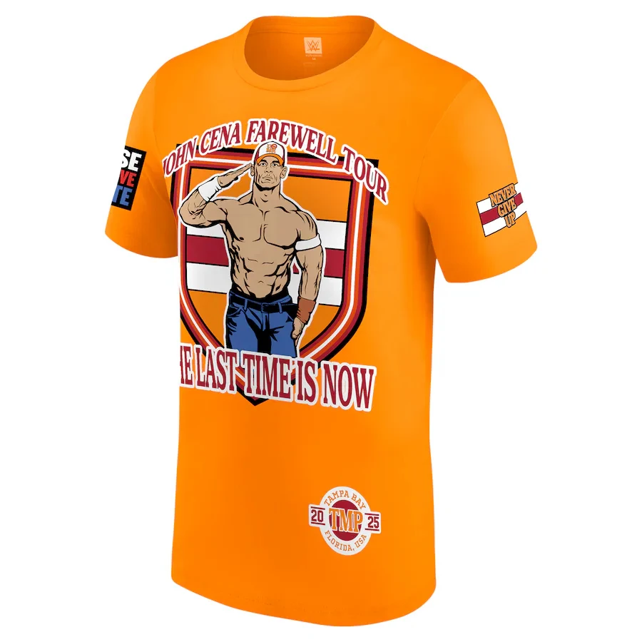 2025 MenS Orange John Cena Farewell Tour T-Shirt Loose Comfortable Sweat Absorbing Breathable Suitable For Outdoor Activities
2025 MenS Orange John Cena Farewell Tour T-Shirt Loose Comfortable Sweat Absorbing Breathable Suitable For Outdoor Activities