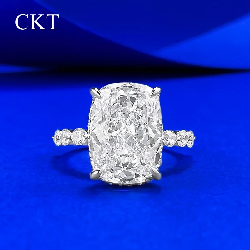 CKT 100% 925 Sterling Silver Crushed Ice Cut 10*14 MM Lab Sapphire Moissanite Diamond Engagement Rings for Women Fine Jewelry
CKT 100% 925 Sterling Silver Crushed Ice Cut 10*14 MM Lab Sapphire Moissanite Diamond Engagement Rings for Women Fine Jewelry