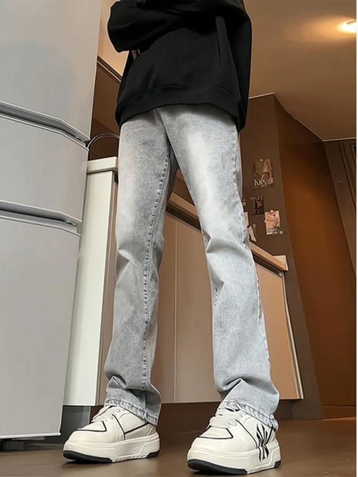 Retro American Vibe Men's Jeans Spring New Waed Loose Straight Leg Cement ey Versatile Long Trousers Youth Faion
Retro American Vibe Men's Jeans Spring New Waed Loose Straight Leg Cement ey Versatile Long Trousers Youth Faion