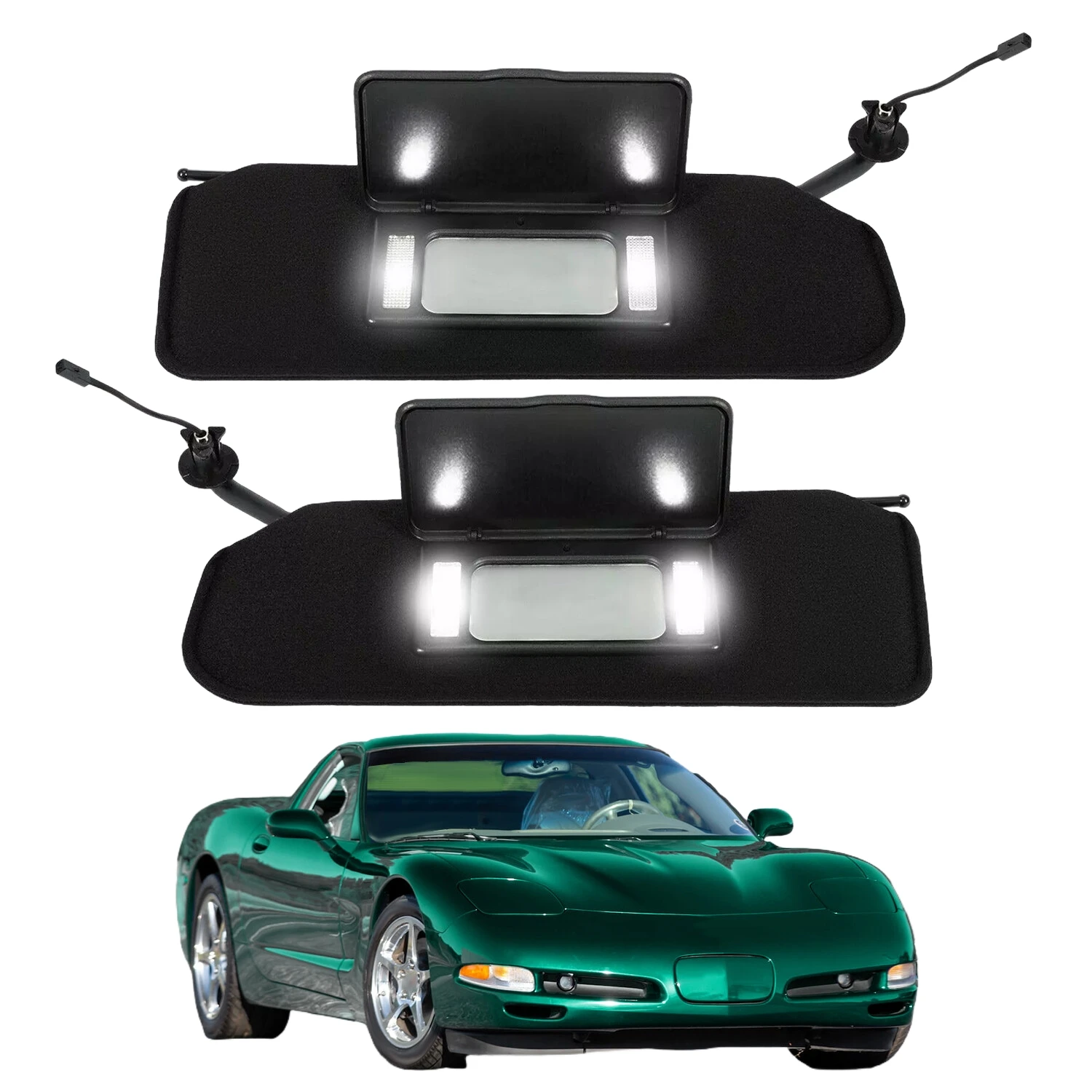 Car Sun Visors For Chevy Corvette C5 1997-2004 Sunvisors With Vanity Mirror Pair With LED Front Sunshade Panel 10442033 10442034
Car Sun Visors For Chevy Corvette C5 1997-2004 Sunvisors With Vanity Mirror Pair With LED Front Sunshade Panel 10442033 10442034