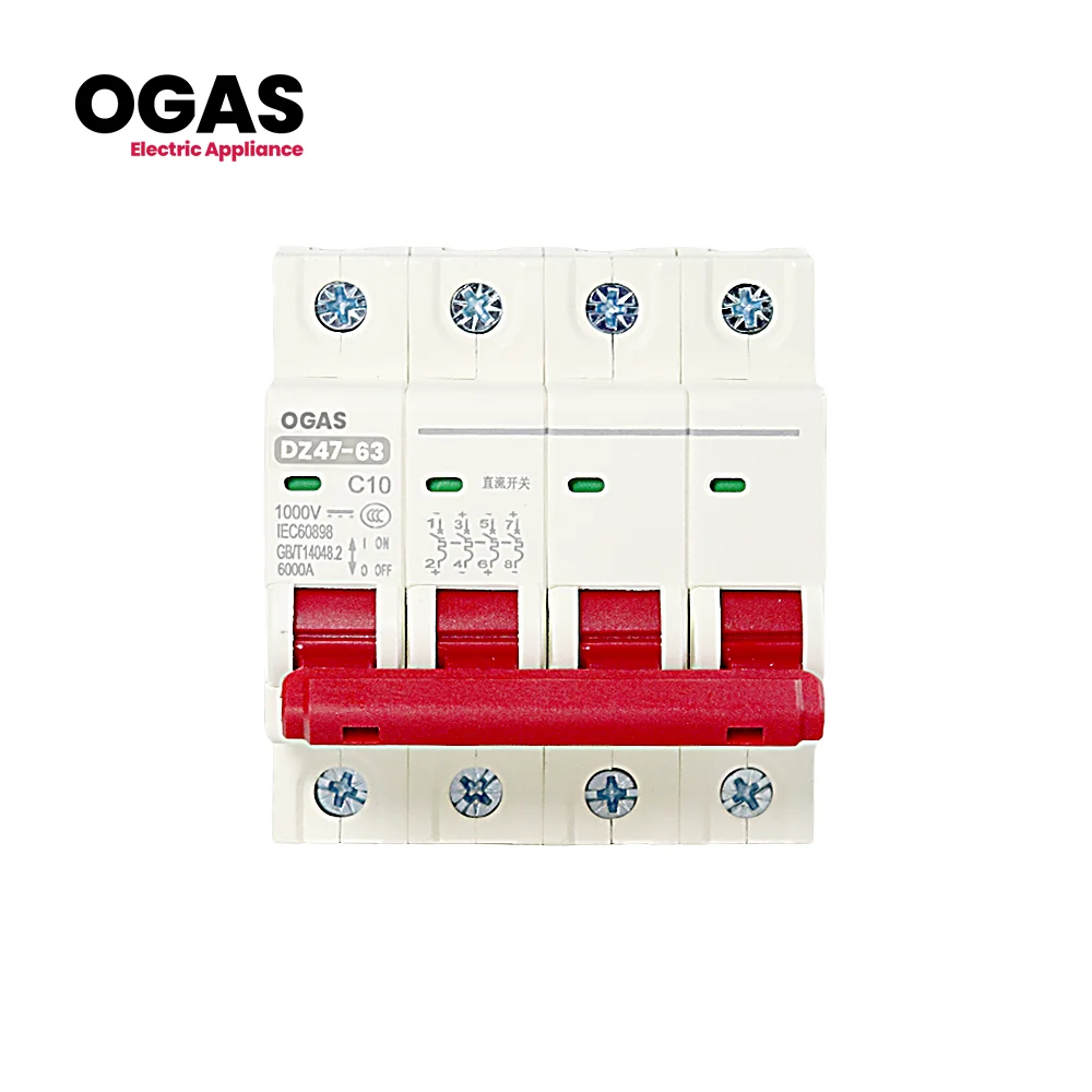 4P DC Circuit Breaker 1000V Solar Mini Circuit Breaker DC - For PV System Overcurrent Protection Solar Applications
4P DC Circuit Breaker 1000V Solar Mini Circuit Breaker DC - For PV System Overcurrent Protection Solar Applications