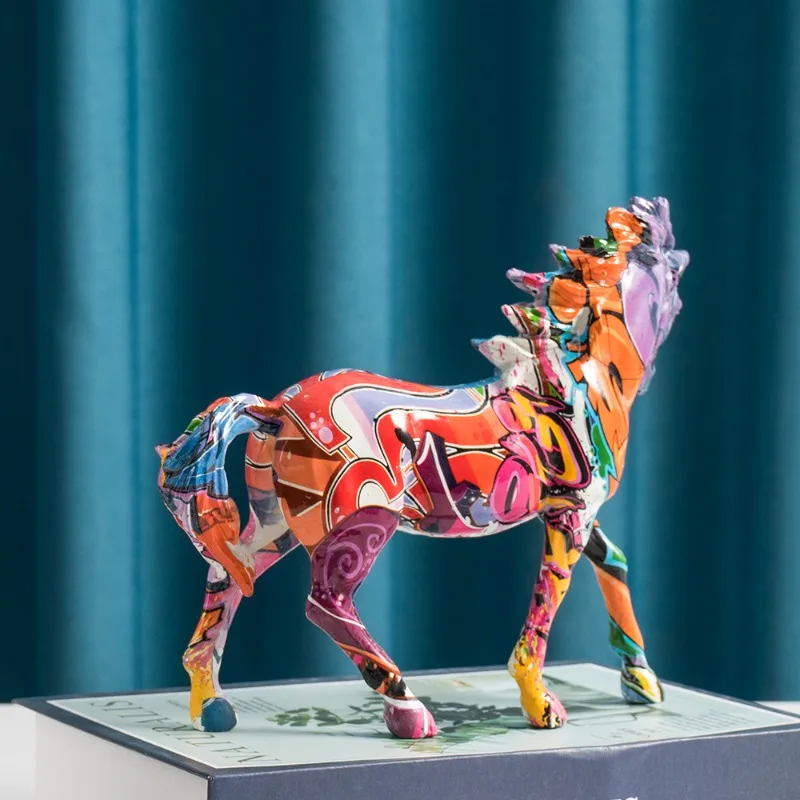 Home Decoration Graffiti Horse Statue Pop Art Modern Animal Sculpture Home Living Room Office Bookshelf Accessories
Home Decoration Graffiti Horse Statue Pop Art Modern Animal Sculpture Home Living Room Office Bookshelf Accessories
