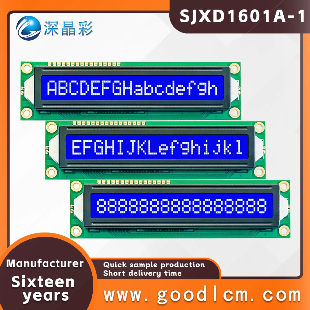 LCD1601A-1 1601Module Blue/Green Screen IIC/I2C 16x1 Large Character LCD Display Module1601 5.0V or 3.3V Blue screen white
LCD1601A-1 1601Module Blue/Green Screen IIC/I2C 16x1 Large Character LCD Display Module1601 5.0V or 3.3V Blue screen white
