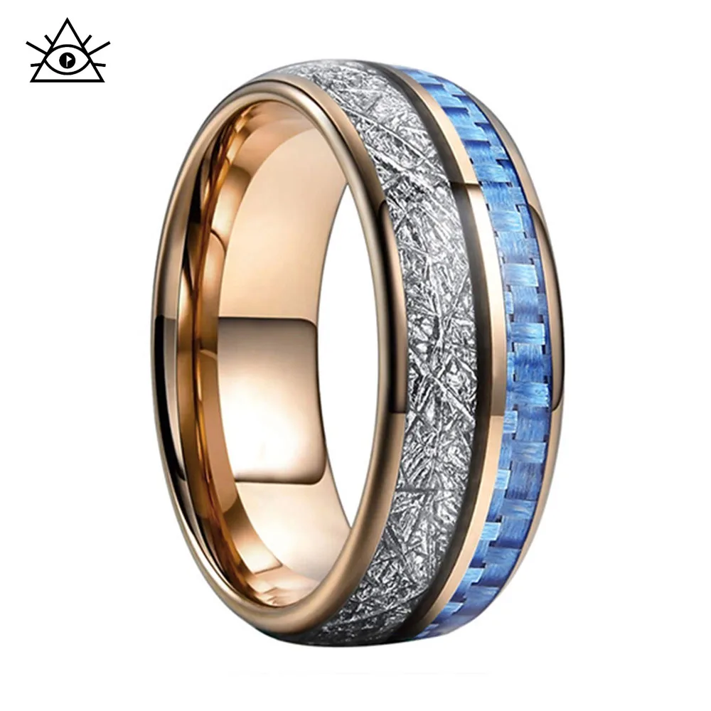 luxurious Tungsten Carbide Ring for Men Women Wedding Band Light Blue Carbon Fiber Meteorite Inlay Polished Shiny
luxurious Tungsten Carbide Ring for Men Women Wedding Band Light Blue Carbon Fiber Meteorite Inlay Polished Shiny