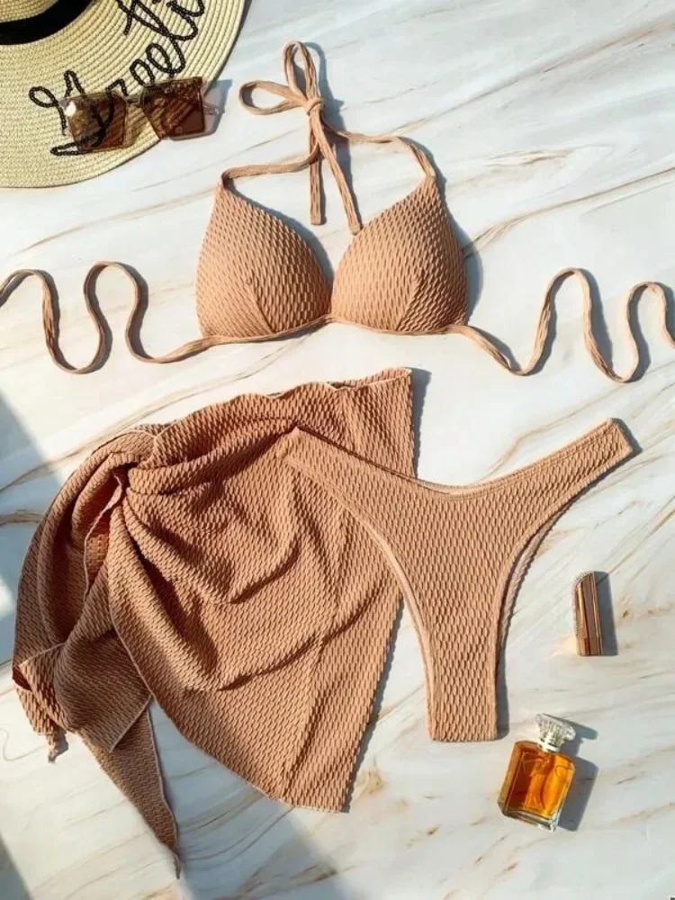 Push Up 3 Pieces Bikini Set With Skirt White Thong Bathing Suit Women Swimsuit Female Swimwear Beach Wear Lady Summer Outfit
Push Up 3 Pieces Bikini Set With Skirt White Thong Bathing Suit Women Swimsuit Female Swimwear Beach Wear Lady Summer Outfit