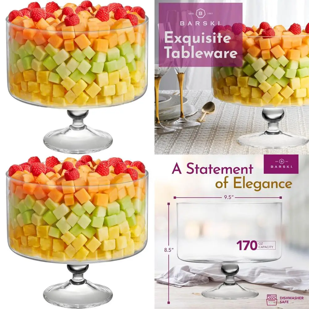 Изысканная европейская стеклянная чаша для десертов ручной работы, диаметр 9,5 дюймов, объем 170 унций
Изысканная европейская стеклянная чаша для десертов ручной работы, диаметр 9,5 дюймов, объем 170 унций