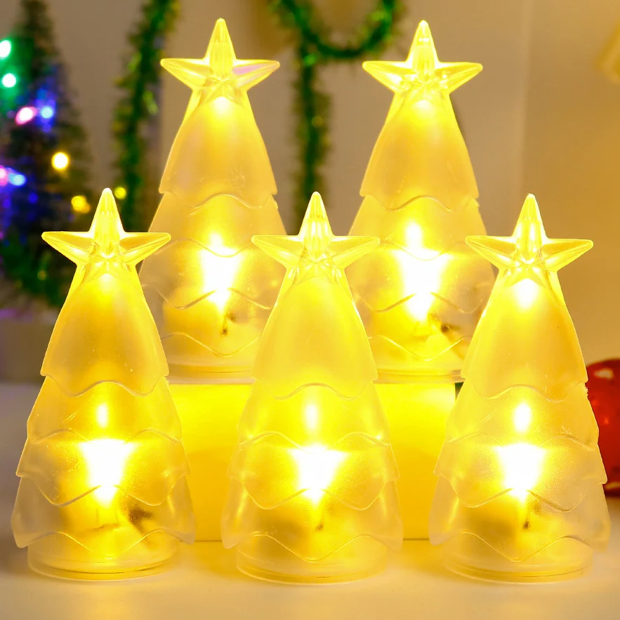 2024 Christmas Tree Decorative Light Home Table Lamp LED Candle Lights Tabletop Decorations Crystal Handicular Night Light
2024 Christmas Tree Decorative Light Home Table Lamp LED Candle Lights Tabletop Decorations Crystal Handicular Night Light
