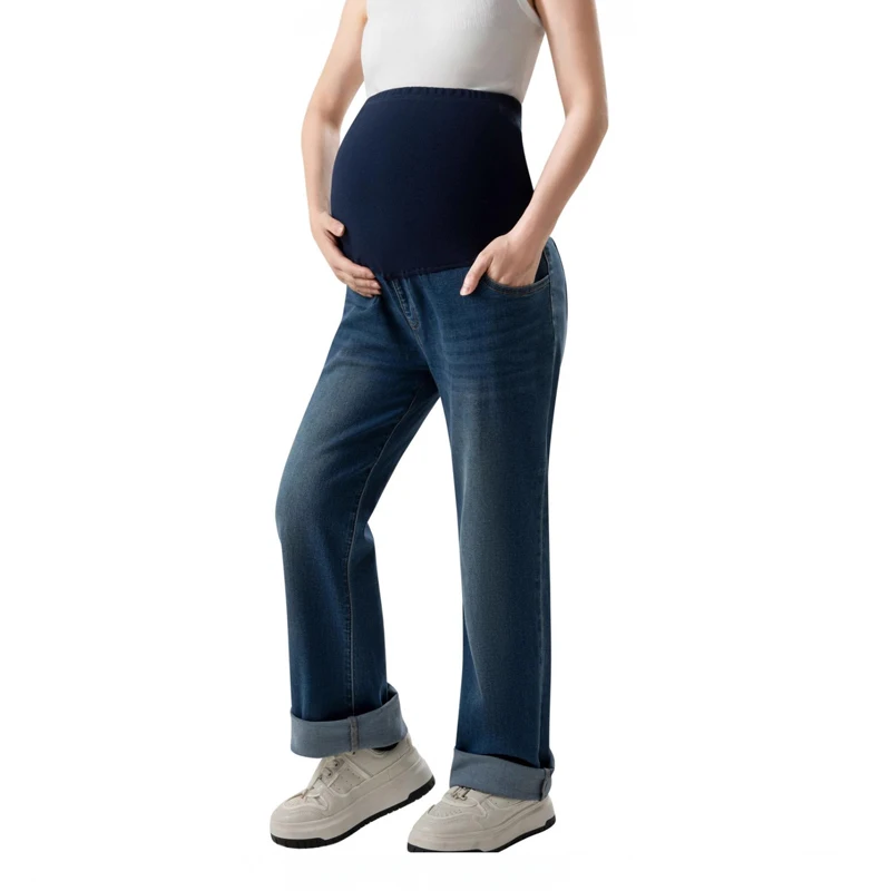 Pregnancy Mother Straight Cut Loose High Waist Maternity Super Stretch Over Belly Jeans Denim Trousers Women
Pregnancy Mother Straight Cut Loose High Waist Maternity Super Stretch Over Belly Jeans Denim Trousers Women