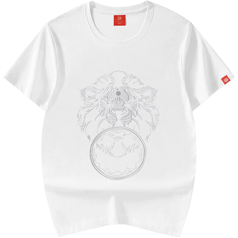 Casual Embroidery T Shirt Men Lion Chinese Harajuku T Shirt Cotton Short Sleeve Hip Hop Tees Summer Tops Streetwear Youth 2023
Casual Embroidery T Shirt Men Lion Chinese Harajuku T Shirt Cotton Short Sleeve Hip Hop Tees Summer Tops Streetwear Youth 2023