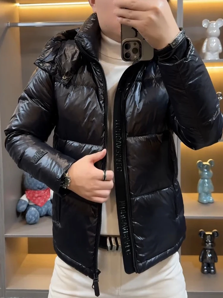 Men's Winter Thiened Hooded down Jaet Sli Versatile Warm Top Couple's Sle Bla Samurai Coat Youth Casual Faion
Men's Winter Thiened Hooded down Jaet Sli Versatile Warm Top Couple's Sle Bla Samurai Coat Youth Casual Faion