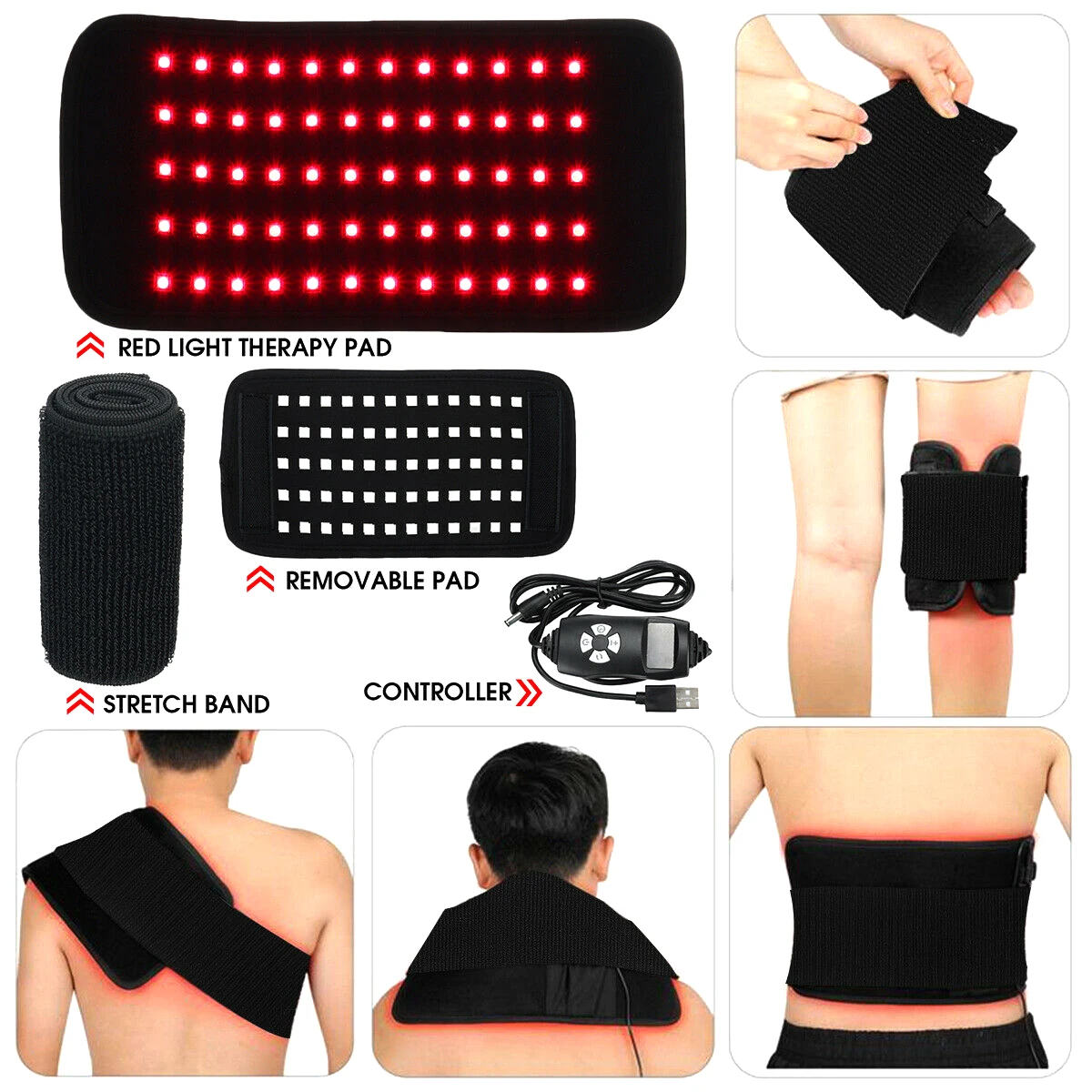 NEW LED Red Light Belt Polyester Fabrics Waist Massager Body Fatigue Deep Therapy Massager Back Knee Hands Feet Relief Massager
NEW LED Red Light Belt Polyester Fabrics Waist Massager Body Fatigue Deep Therapy Massager Back Knee Hands Feet Relief Massager
