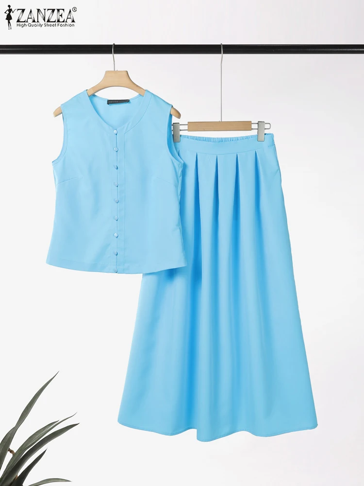 ZANZEA Топы без рукавов 2025 Лето Комплекты из 2 предметов Повседневные женские однотонные плиссированные длинные юбки трапециевидной формы Комплекты с юбкой Повседневная одежда Одежда из 2 предметов
ZANZEA Топы без рукавов 2025 Лето Комплекты из 2 предметов Повседневные женские однотонные плиссированные длинные юбки трапециевидной формы Комплекты с юбкой Повседневная одежда Одежда из 2 предметов