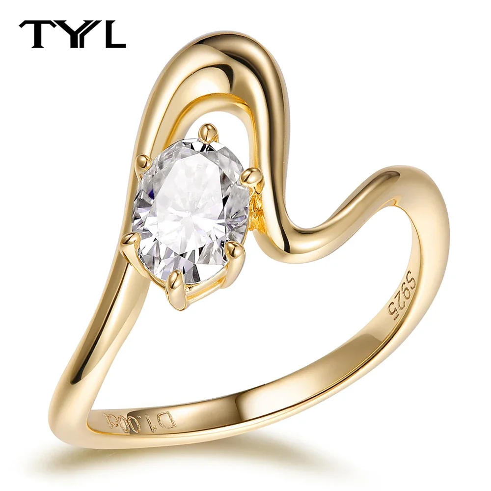 TYYL 1ct Oval Moissanite Ring Irregular Wavy 925 Silver Jewelry for Women VVS1 Diamond Wedding Engagement Dating Party Ring Gift
TYYL 1ct Oval Moissanite Ring Irregular Wavy 925 Silver Jewelry for Women VVS1 Diamond Wedding Engagement Dating Party Ring Gift