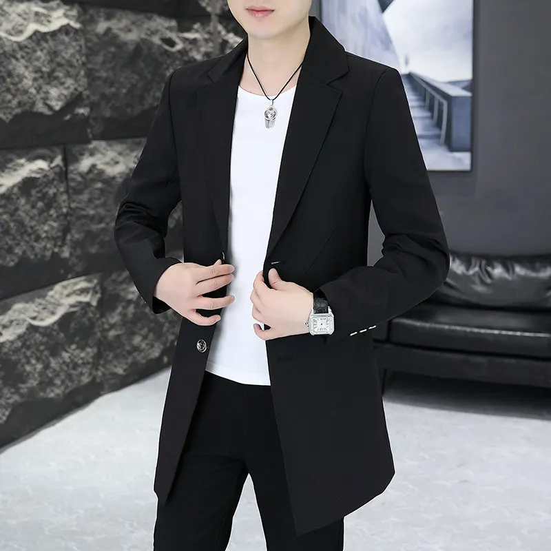 Men's Casual Faion Windbreaker Jaet Thin Sle Youth Medium Length Spring Autumn Coat Long Sve Stand Fit Single Button
Men's Casual Faion Windbreaker Jaet Thin Sle Youth Medium Length Spring Autumn Coat Long Sve Stand Fit Single Button