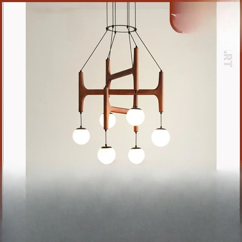 Duplex living room chandelier, Nordic simple wabi-sabi wind restaurant bar magic bean solid wood molecular lamp
Duplex living room chandelier, Nordic simple wabi-sabi wind restaurant bar magic bean solid wood molecular lamp