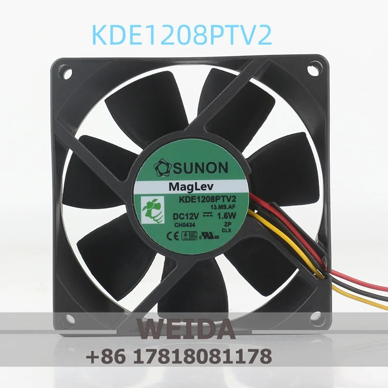 Cooling Fan Original Sunon DC 12V 1.6W 8025 8CM Silent Chassis Power Supply 3-wire KDE1208PTV2(AF) 80X80X25MM
Cooling Fan Original Sunon DC 12V 1.6W 8025 8CM Silent Chassis Power Supply 3-wire KDE1208PTV2(AF) 80X80X25MM