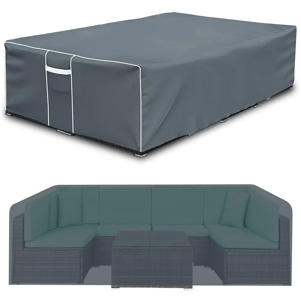 Outdoor Furniture Cover Waterproof, Square Patio Sectional Cover,126""X126""X28"", 600D Heavy Duty, Grey
Outdoor Furniture Cover Waterproof, Square Patio Sectional Cover,126""X126""X28"", 600D Heavy Duty, Grey