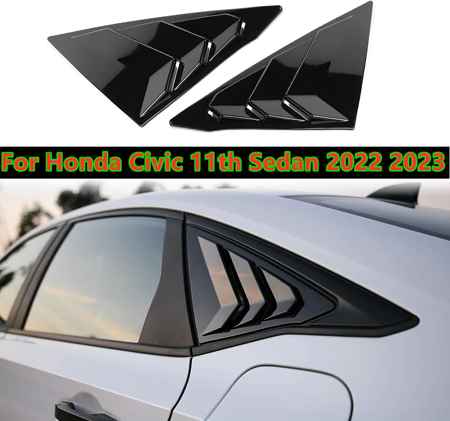 Glossy Black Vent Window Louver Trim Cover For Honda Civic 11th Sedan 2022 2023
Glossy Black Vent Window Louver Trim Cover For Honda Civic 11th Sedan 2022 2023