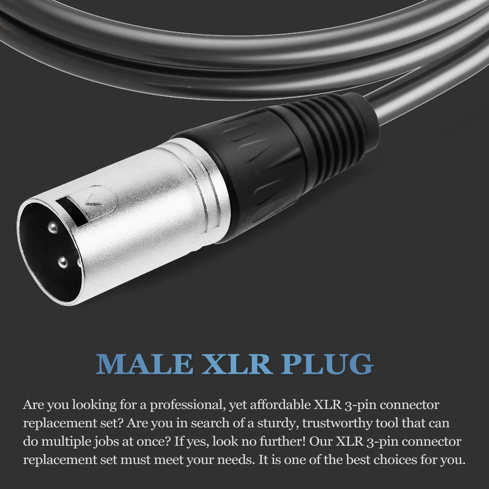 Комплект XLR-разъемов (3 контакта) из цинкового сплава: прочные штекеры и гнезда под пайку для микрофонных кабелей и аудиосистем
Комплект XLR-разъемов (3 контакта) из цинкового сплава: прочные штекеры и гнезда под пайку для микрофонных кабелей и аудиосистем