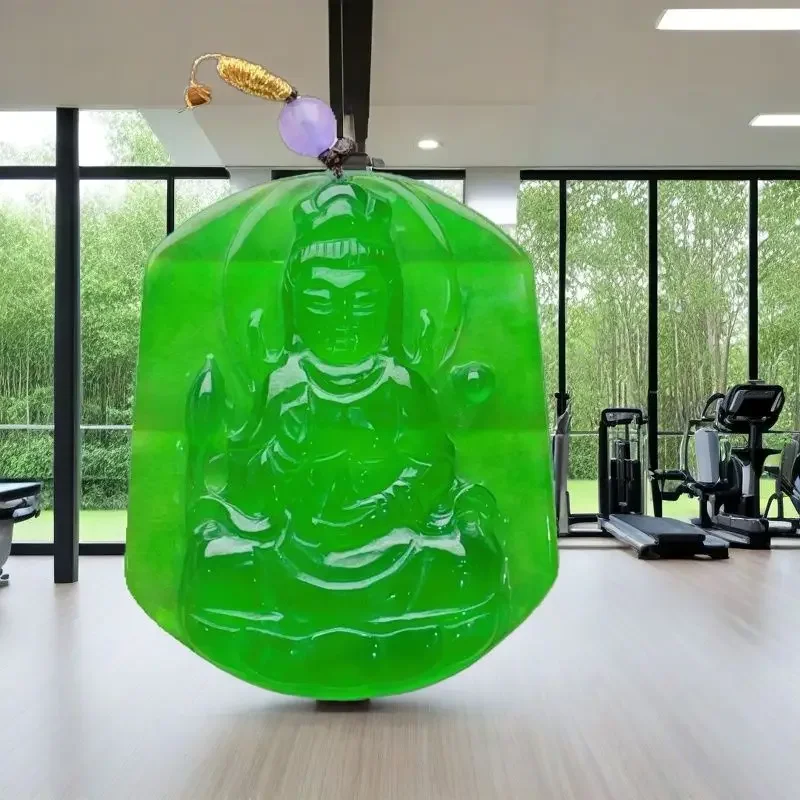 Jade old pit high ice emperor green Guanyin brand fine engraving ice transparent water moisturizing the same high-end
Jade old pit high ice emperor green Guanyin brand fine engraving ice transparent water moisturizing the same high-end