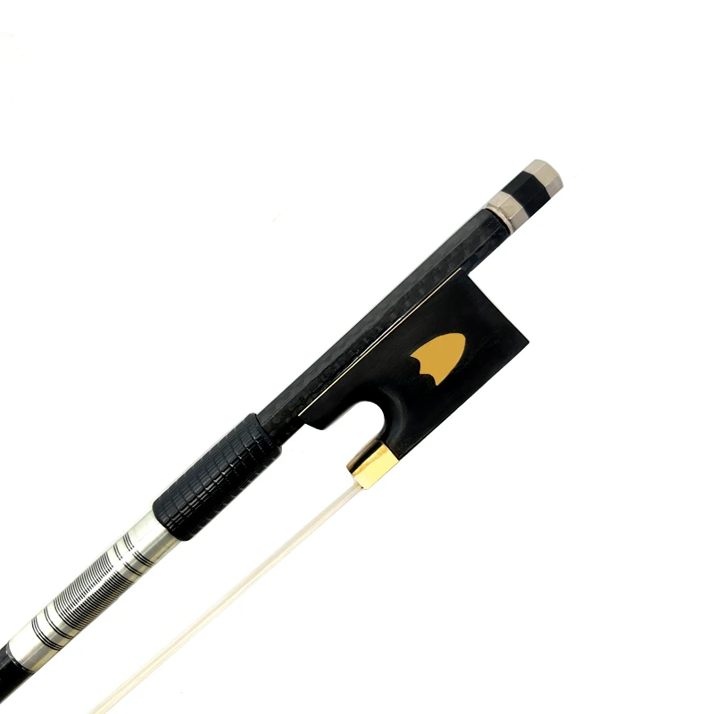 New 1Pcs Strong light black Grid plaid carbon Fiber Round Stick 4/4 violin bow Fiddle Bow,Siberian horsetail horsehair
New 1Pcs Strong light black Grid plaid carbon Fiber Round Stick 4/4 violin bow Fiddle Bow,Siberian horsetail horsehair