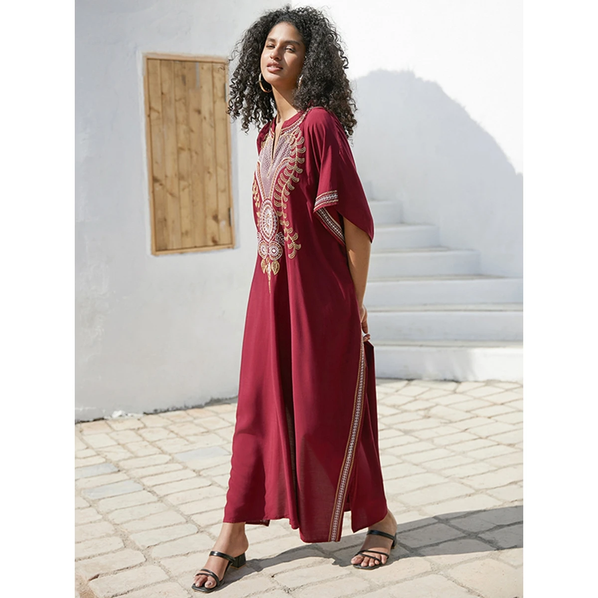 Большой размер, вышитый пляжный длинный халат, свободное летнее макси-платье для отпуска, женское хлопковое платье Ханьфу, традиционное китайское платье
Большой размер, вышитый пляжный длинный халат, свободное летнее макси-платье для отпуска, женское хлопковое платье Ханьфу, традиционное китайское платье