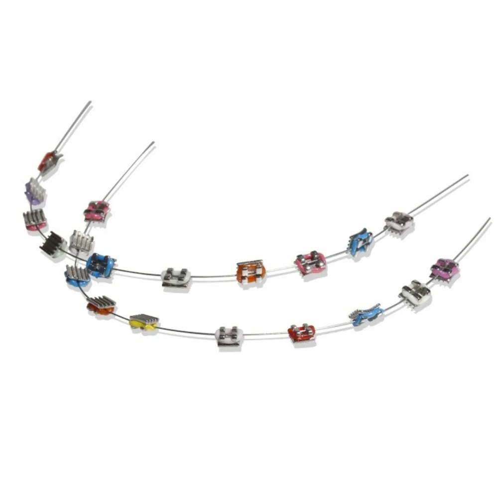 1 Pair Colorful Temporary Tooth Decoration Dental Decorations Fake Brackets Orthodontic Ligature Ties Braces with Metal Wires
1 Pair Colorful Temporary Tooth Decoration Dental Decorations Fake Brackets Orthodontic Ligature Ties Braces with Metal Wires