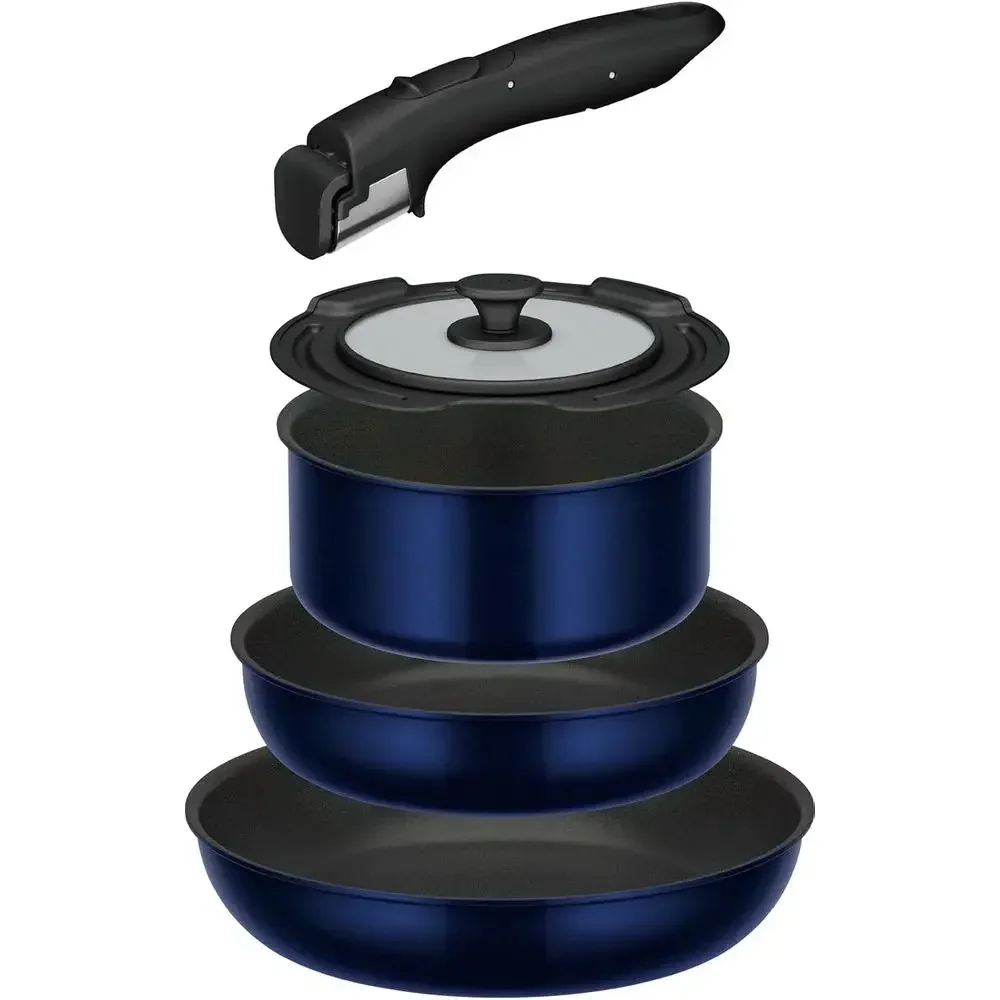 5-Piece Deep Blue Non-Stick Frying Pan Set, Gas Range Compatible
5-Piece Deep Blue Non-Stick Frying Pan Set, Gas Range Compatible