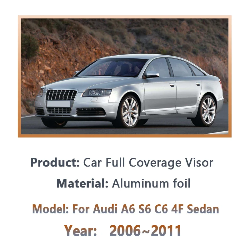 Car Full Sunshades For Audi A6 S6 C6 4F Sedan 2006-2011 Windshield Anti-UV Visor Sun Protection Cover Shades Auto Accessories
Car Full Sunshades For Audi A6 S6 C6 4F Sedan 2006-2011 Windshield Anti-UV Visor Sun Protection Cover Shades Auto Accessories