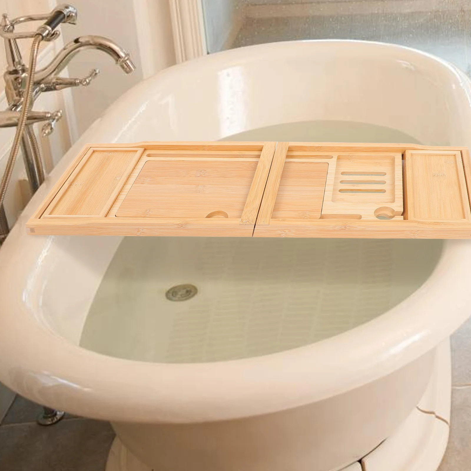 1pcs Bathtub Shelf Tub Tray Bathroom Accessories Organizer Bath Tub Tray Table Adjustable Design Sturdy Waterproof Bamboo Metal
1pcs Bathtub Shelf Tub Tray Bathroom Accessories Organizer Bath Tub Tray Table Adjustable Design Sturdy Waterproof Bamboo Metal