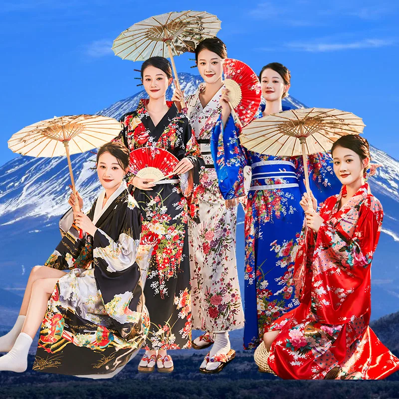 Fashion National Women Sexy Kimono Yukata With Belt Novelty Evening Dress Japanese Cosplay Costume Floral Kimono
Fashion National Women Sexy Kimono Yukata With Belt Novelty Evening Dress Japanese Cosplay Costume Floral Kimono