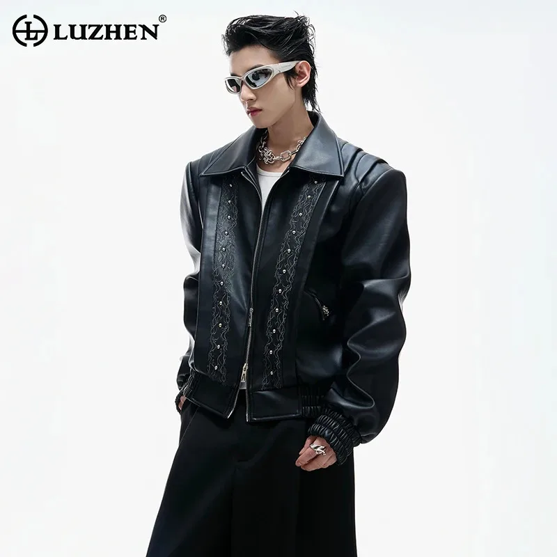 LUZHEN Fashion Personalized Pattern Embroidery Multi Layer Design Leather Jacket Men 2025 Autumn Street Motorcycles Coat JY3676
LUZHEN Fashion Personalized Pattern Embroidery Multi Layer Design Leather Jacket Men 2025 Autumn Street Motorcycles Coat JY3676