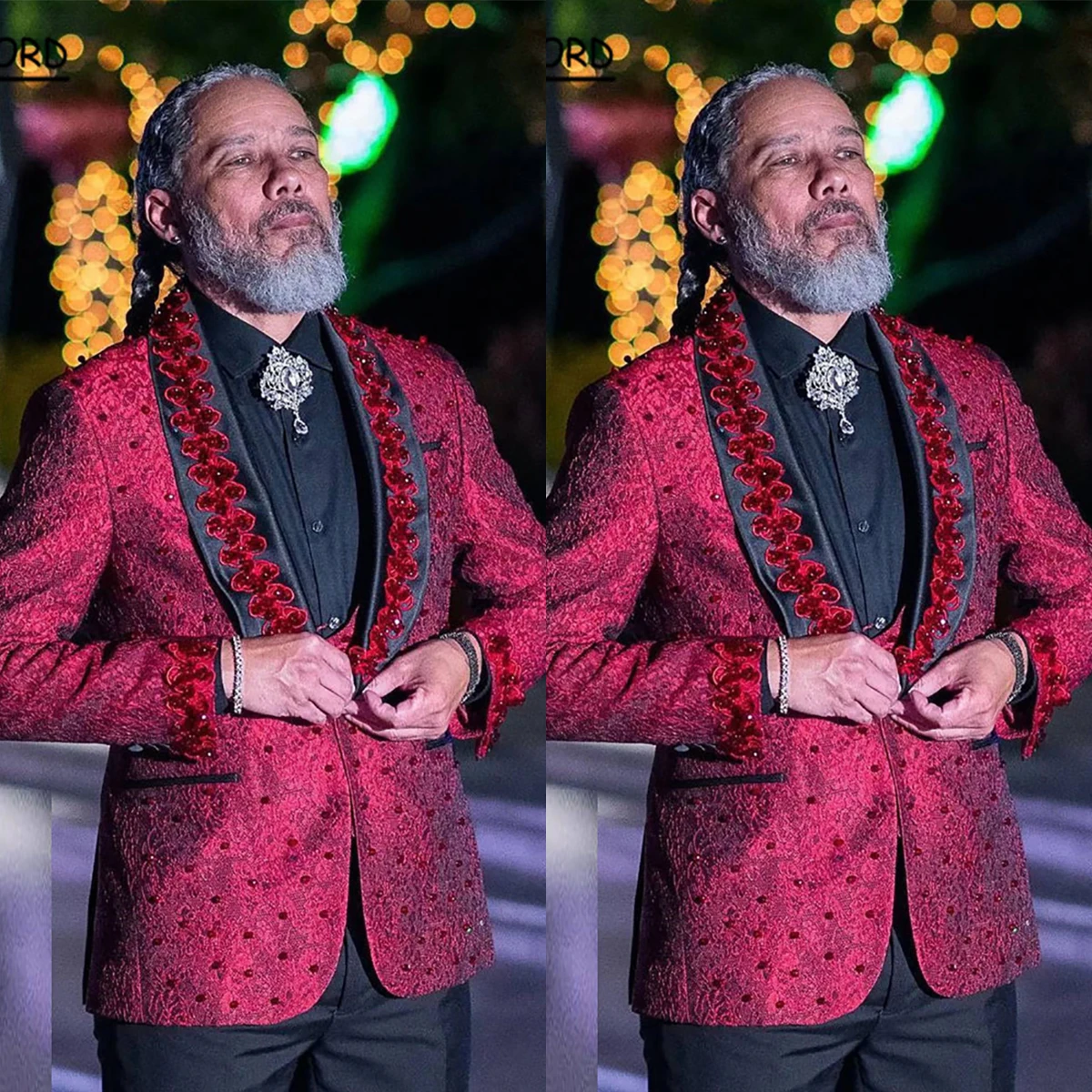 Dark Red Groom Wear Men Wedding Tuxeods 3D Flowers Shawl Lapel Jacket With Black Pants 2 Piece Business Prom Party Suits
Dark Red Groom Wear Men Wedding Tuxeods 3D Flowers Shawl Lapel Jacket With Black Pants 2 Piece Business Prom Party Suits