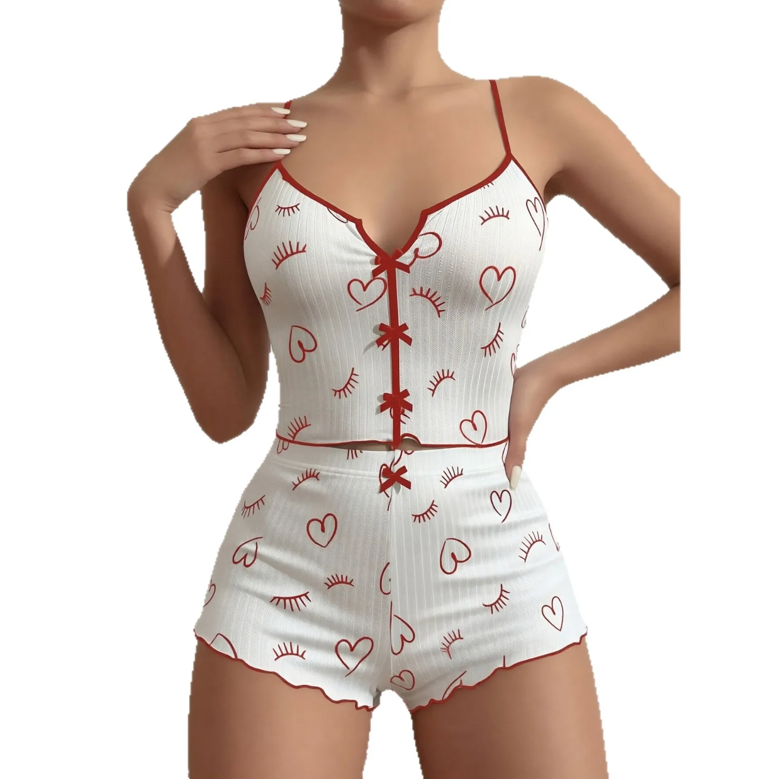 New autumn and winter women's sexy camisole shorts set, home wear pajamas, lightweight and casual, can be worn outside KKSV
New autumn and winter women's sexy camisole shorts set, home wear pajamas, lightweight and casual, can be worn outside KKSV