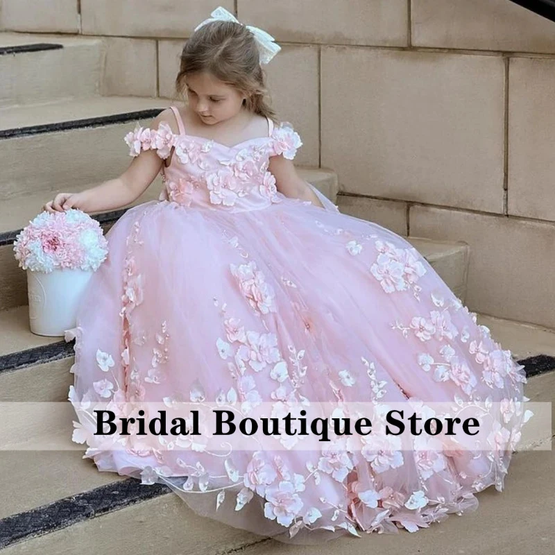 Customized Pink Flower Girl Dress Tulle Floral Flowers Sleeveless For Wedding Birthday Party Holy Communion Banquet Gown
Customized Pink Flower Girl Dress Tulle Floral Flowers Sleeveless For Wedding Birthday Party Holy Communion Banquet Gown