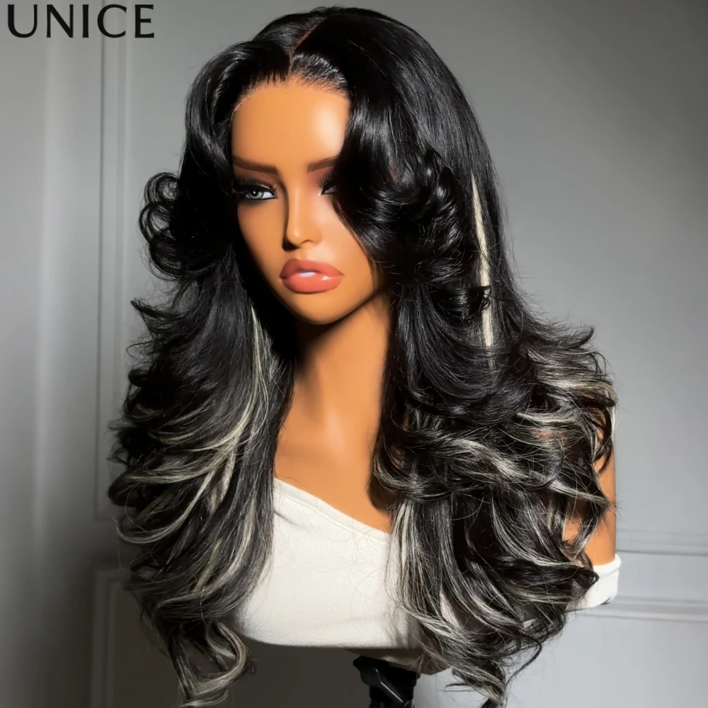UNice 200% Density Ash Blonde Highlights Layered Cut Loose Wave Wig Side Part 7x5 Lace Glueless Human Hair Wigs Ready To Wear Go
UNice 200% Density Ash Blonde Highlights Layered Cut Loose Wave Wig Side Part 7x5 Lace Glueless Human Hair Wigs Ready To Wear Go