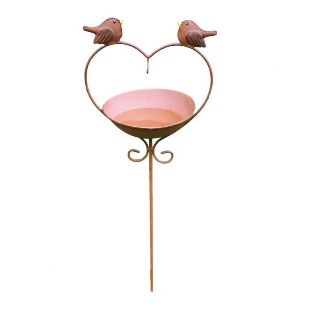 Metal Bird Bath with Garden Stake, Rust-proof Bird Feeder Double Bird Love Heart Birdbath Bowl for Outdoor Garden Yard
Metal Bird Bath with Garden Stake, Rust-proof Bird Feeder Double Bird Love Heart Birdbath Bowl for Outdoor Garden Yard