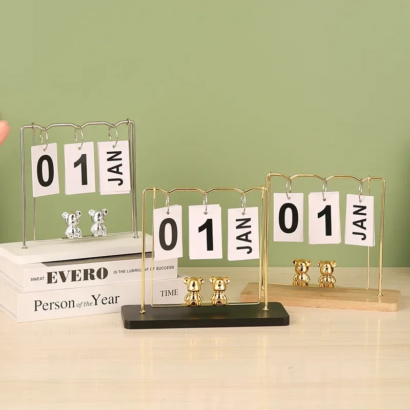 Nordic Wooden Teddy Bear Flip Calendar-Minimalist Rotating Pages, Creative Office Organizer & Vintage Home Decortion Accessories
Nordic Wooden Teddy Bear Flip Calendar-Minimalist Rotating Pages, Creative Office Organizer & Vintage Home Decortion Accessories