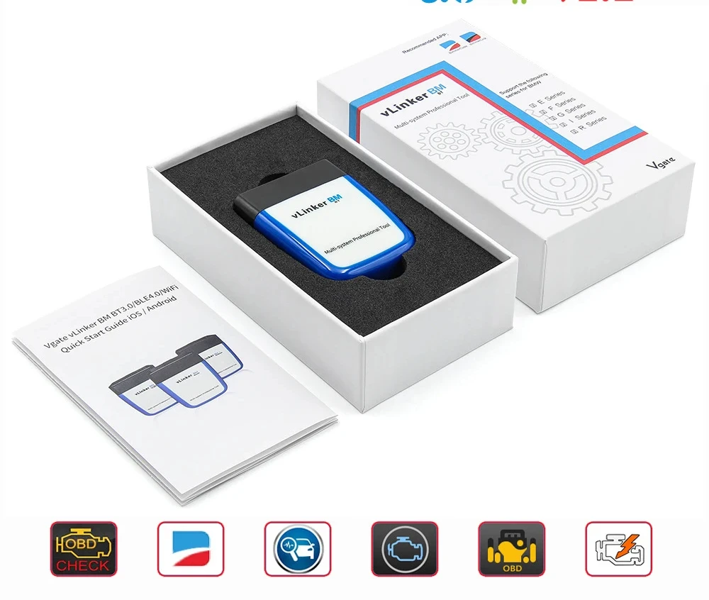 BM V2.2 Bluetooth/WIFI для диагностики неисправностей автомобиля Bimmercode OBD2
BM V2.2 Bluetooth/WIFI для диагностики неисправностей автомобиля Bimmercode OBD2