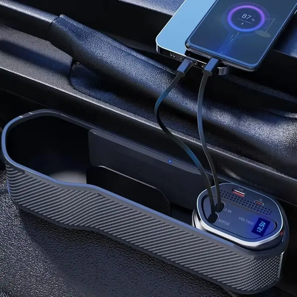 Fast Charging Front Seat Side Storage Case Easy Installation USB-C/Lightning USB Type-C Seat Gap Filler Anti-slip Large Capacity
Fast Charging Front Seat Side Storage Case Easy Installation USB-C/Lightning USB Type-C Seat Gap Filler Anti-slip Large Capacity