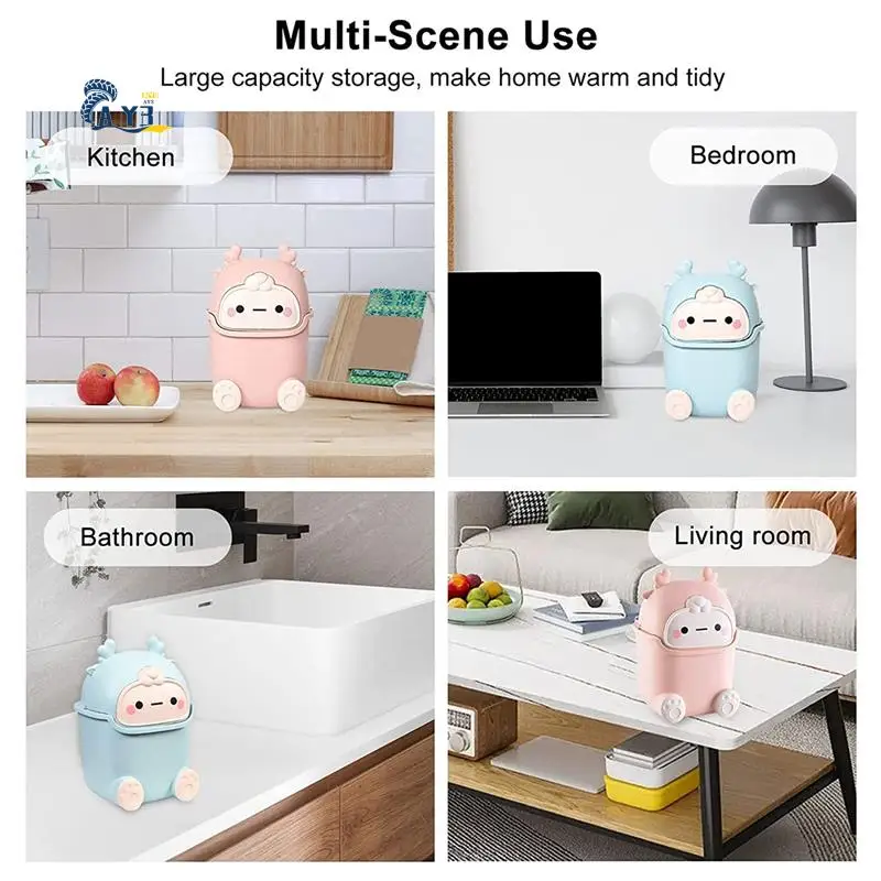 AY03-Mini Trash Can With Lid, Cute Flip Desktop Trash Cans, Plastic Animal Shape Garbage Can
AY03-Mini Trash Can With Lid, Cute Flip Desktop Trash Cans, Plastic Animal Shape Garbage Can