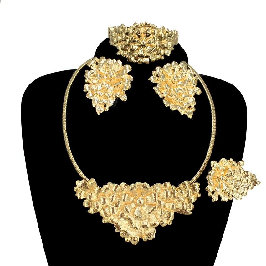 Dubai 18K Gold Plated Jewelry Sets Wedding Necklace Earrings For Women African Nigerian Bridal 4PCS Set FHK14957
Dubai 18K Gold Plated Jewelry Sets Wedding Necklace Earrings For Women African Nigerian Bridal 4PCS Set FHK14957