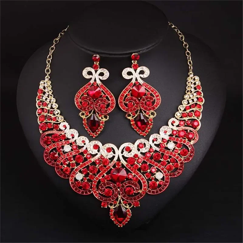 Vintage Rhinestone Bridal Necklace Jewelry Charm Heart Necklace&Earrings Wedding Jewelry Set for Bride Women Crystal Jewelry
Vintage Rhinestone Bridal Necklace Jewelry Charm Heart Necklace&Earrings Wedding Jewelry Set for Bride Women Crystal Jewelry