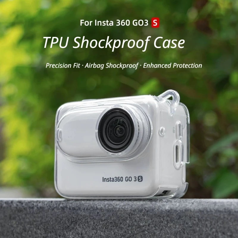 Soft TPU Anti-drop Protective Case For Insta360 Go3S/3 transparent All-round potective Case With With Lens Cover Accessories
Soft TPU Anti-drop Protective Case For Insta360 Go3S/3 transparent All-round potective Case With With Lens Cover Accessories